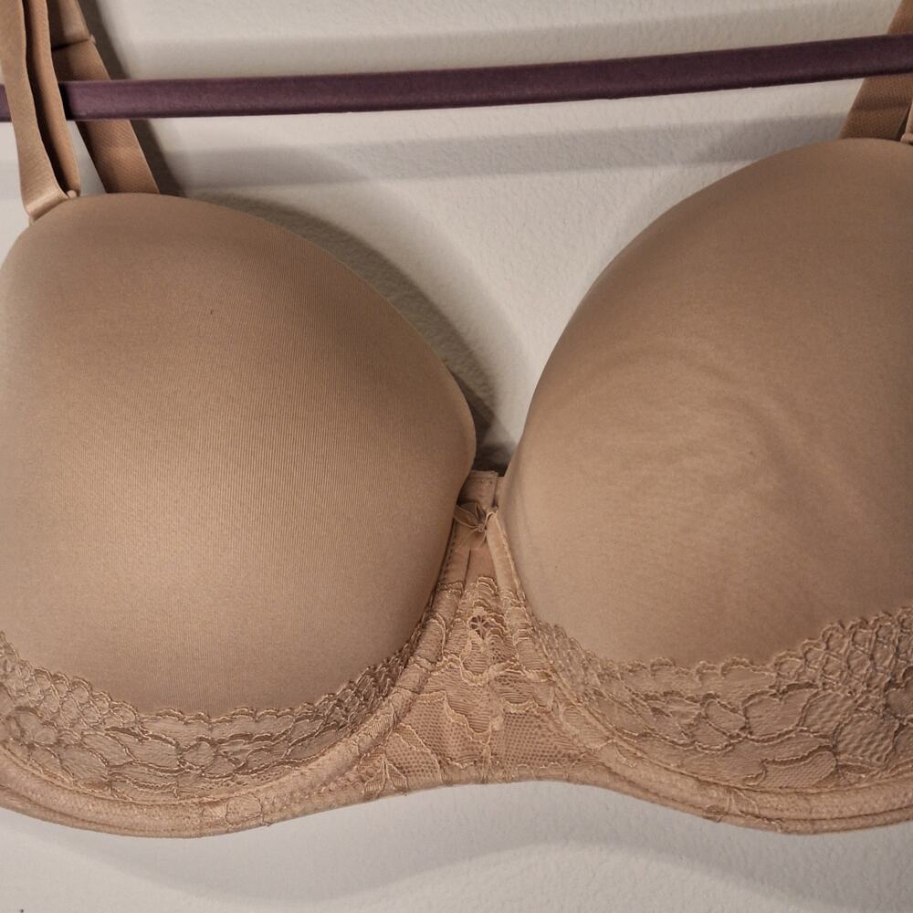 Torrid 46D Bombshell Everyday Strapless light nude cream Push-Up Bra - Picture 3 of 6